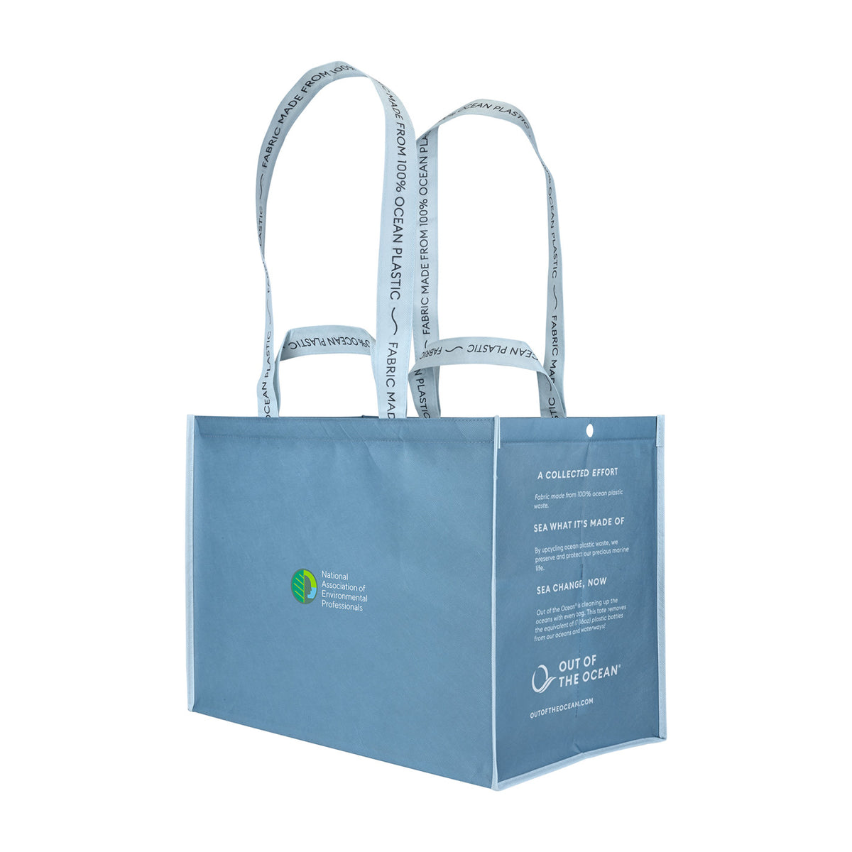 Out of the Ocean Reusable Shopper in Ocean Plastic, Extra Large Transfer - Slate Grey - View 7