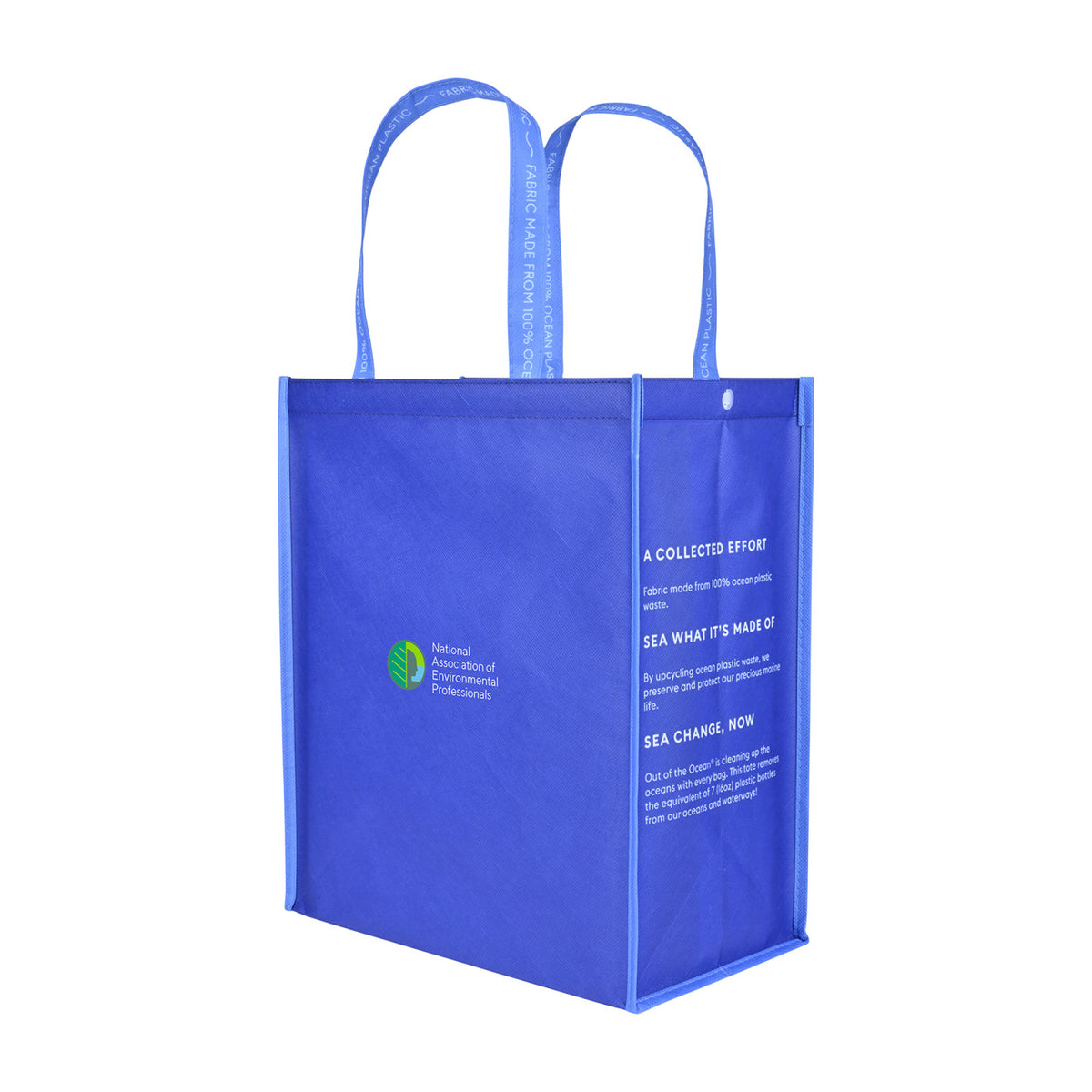 Out of the Ocean Reusable Shopper in Ocean Plastic, Large - Navy - View 7