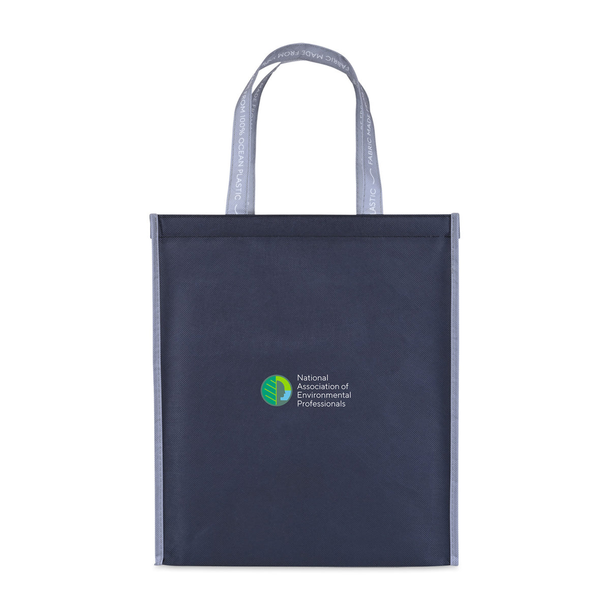 Out of the Ocean Reusable Shopper in Ocean Plastic, Large Transfer - Black - View 1