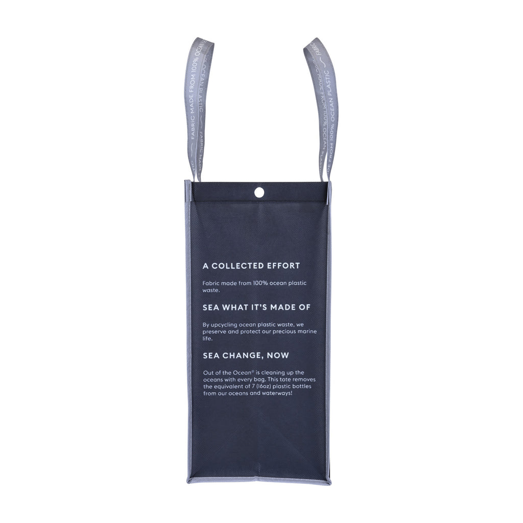 Out of the Ocean Reusable Shopper in Ocean Plastic, Large Transfer - Black - View 4