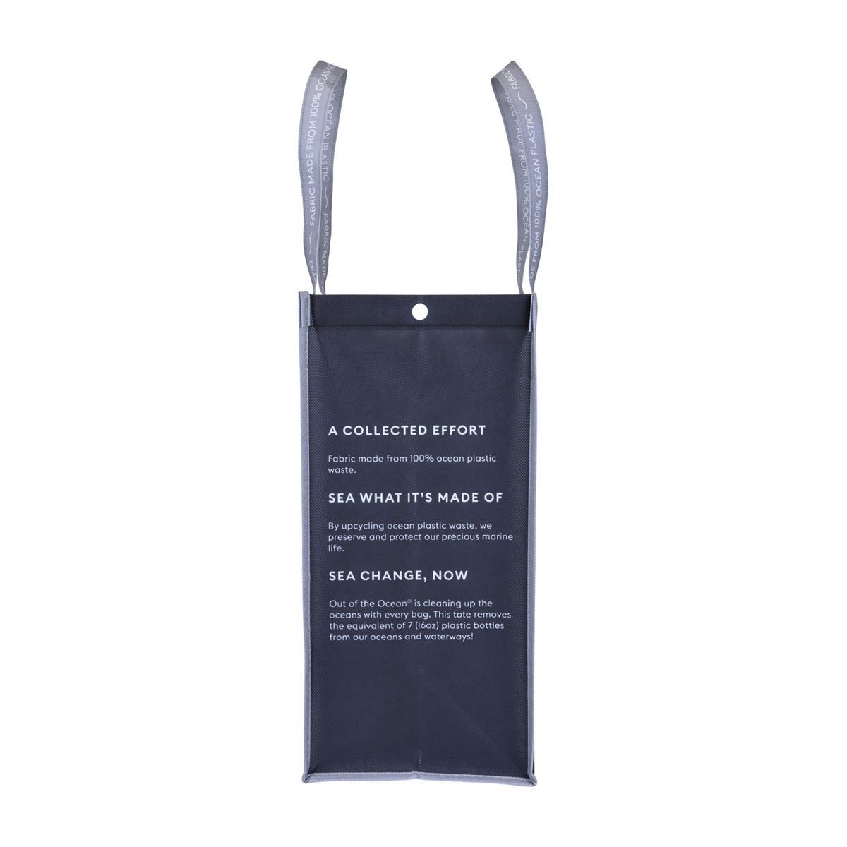 Out of the Ocean Reusable Shopper in Ocean Plastic, Large Transfer - Black - View 4