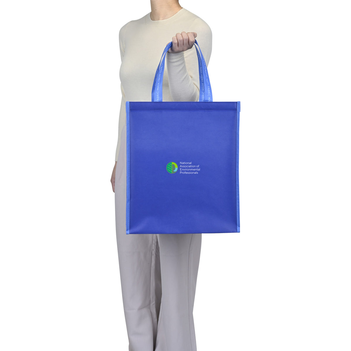 Out of the Ocean Reusable Shopper in Ocean Plastic, Large Transfer - Navy - View 3