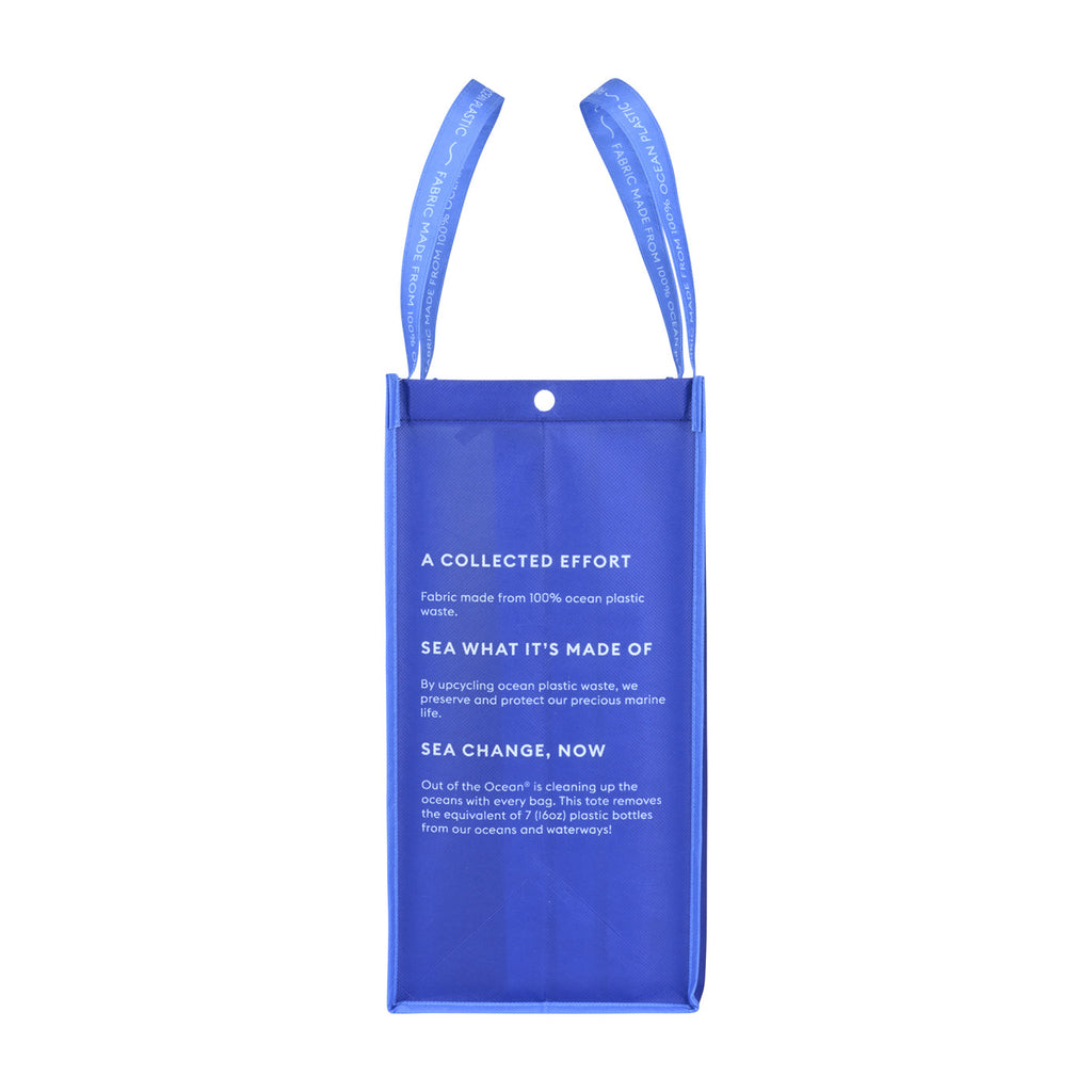 Out of the Ocean Reusable Shopper in Ocean Plastic, Large Transfer - Navy - View 4