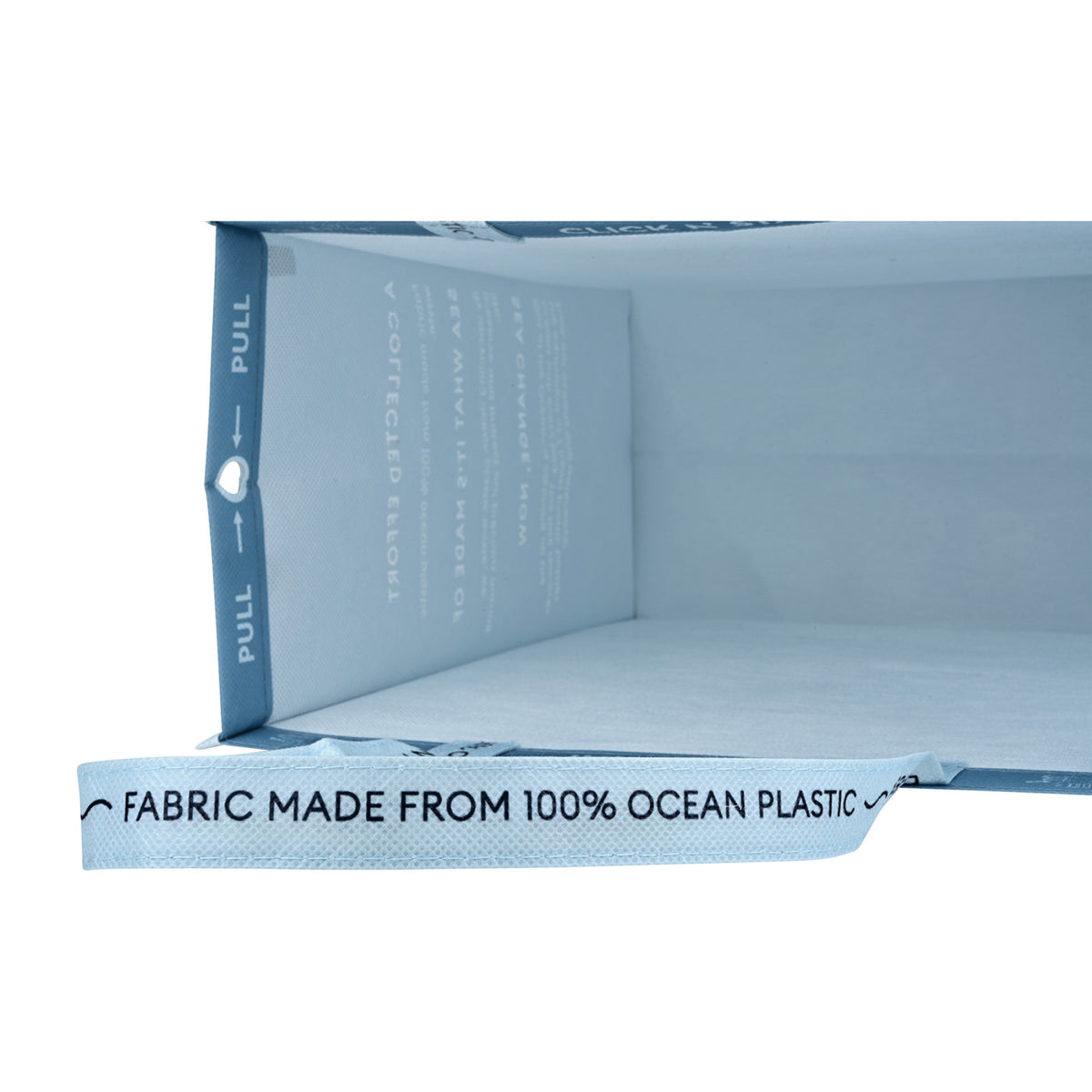 Out of the Ocean Reusable Shopper in Ocean Plastic, Large Transfer - Slate Grey - View 2