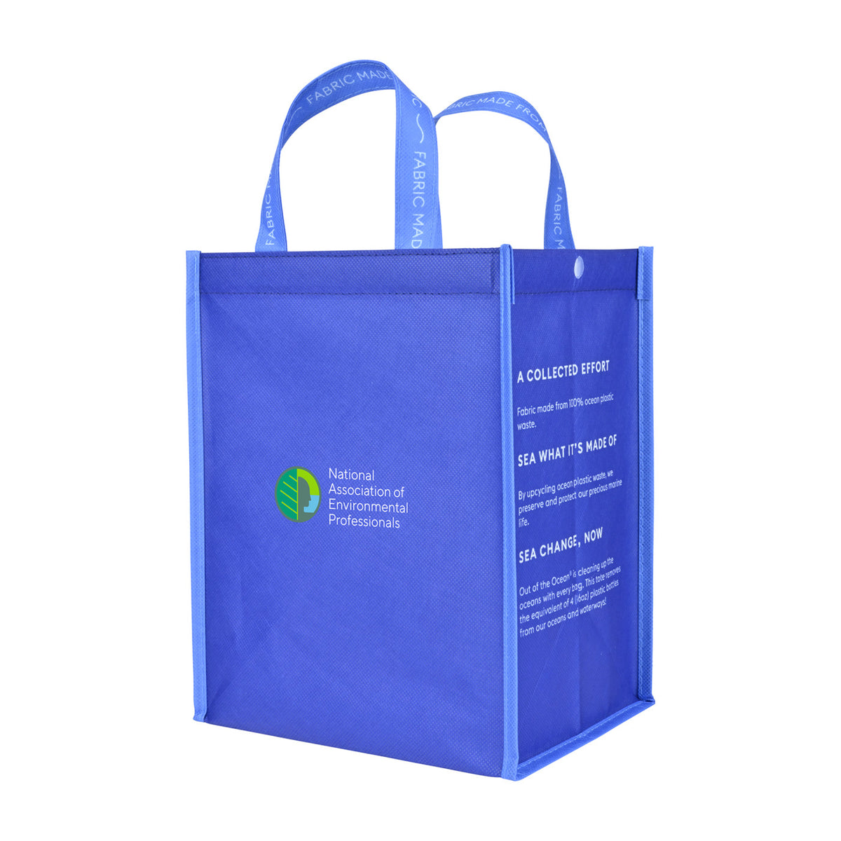 Out of the Ocean Reusable Shopper in Ocean Plastic, Lunch Size - Navy - View 6