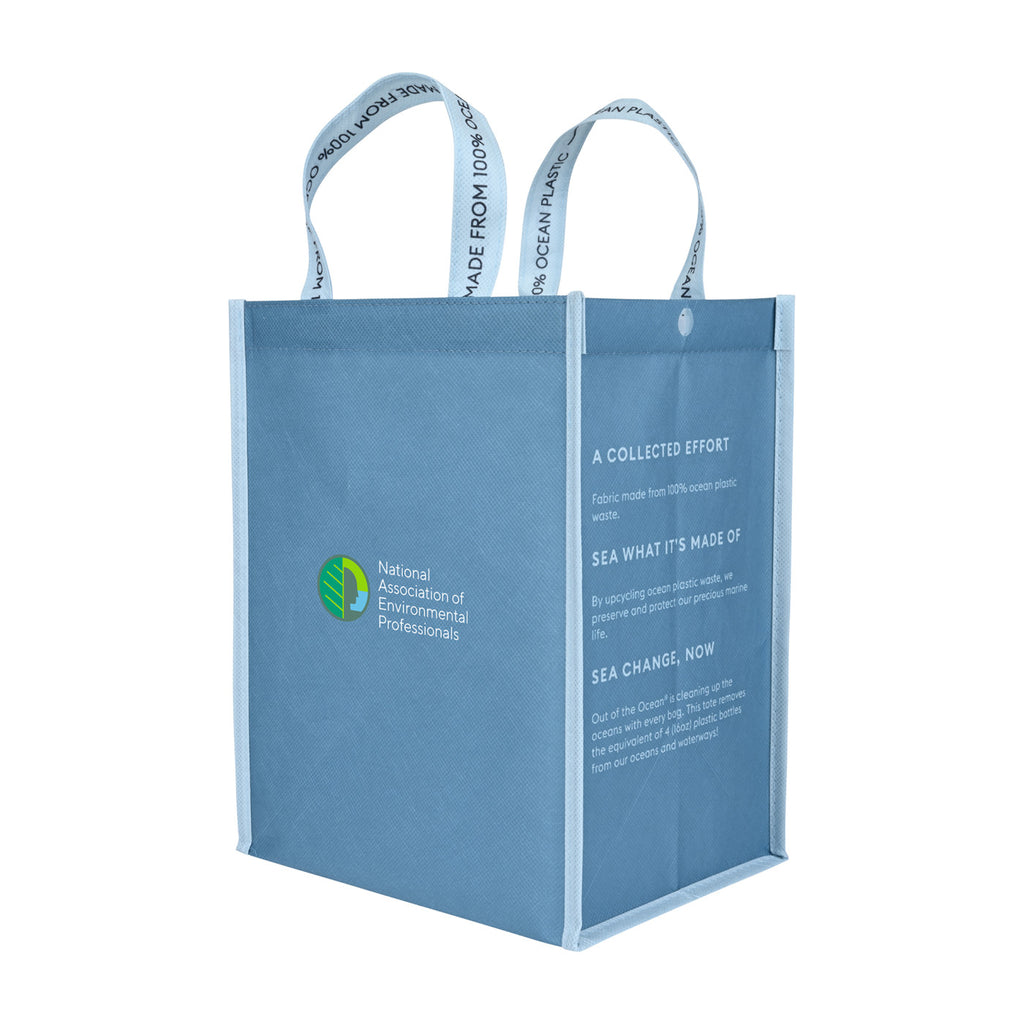 Out of the Ocean Reusable Shopper in Ocean Plastic, Lunch Size - Slate Grey - View 6