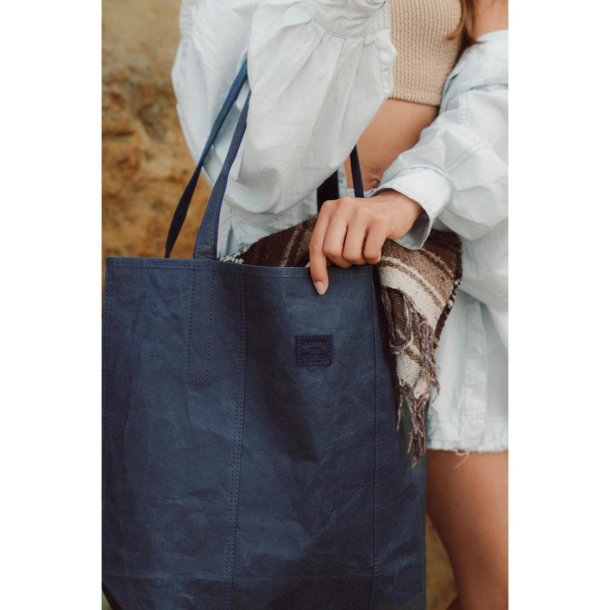 Out of the Woods Iconic Washable Paper Shopper Transfer - Navy - View 6