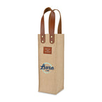 Out of the Woods Jute Wine Bottle Tote Transfer - Natural - View 2