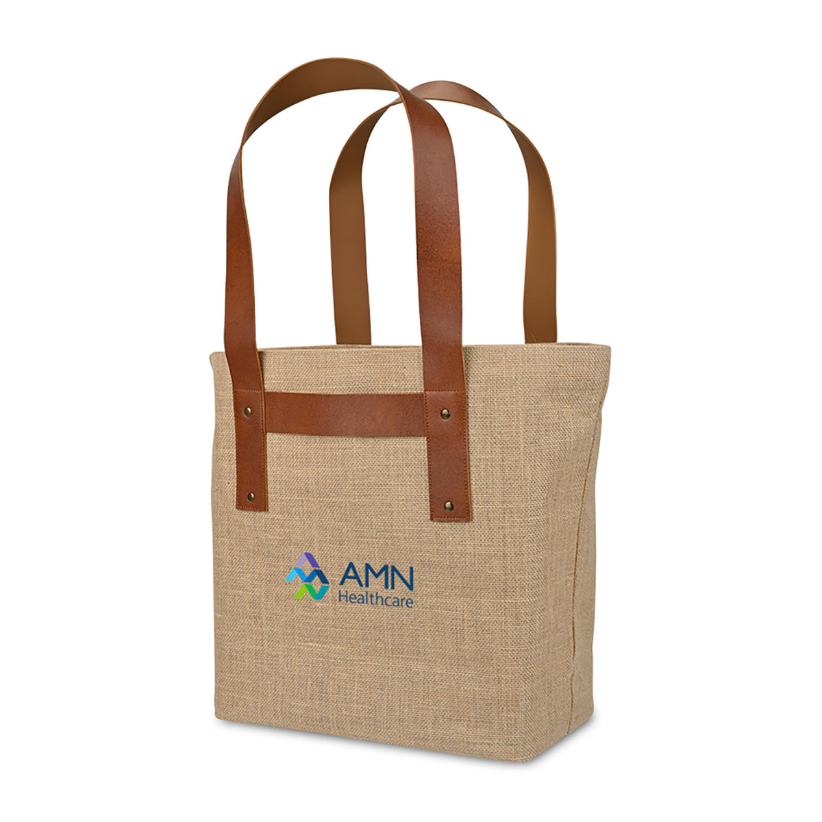 Out of the Woods Oversized Jute T-Strap Tote Transfer - Natural - View 2