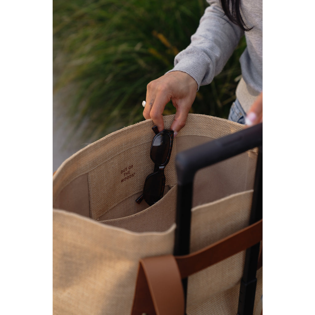Out of the Woods Oversized Jute T-Strap Tote Transfer - Natural - View 6