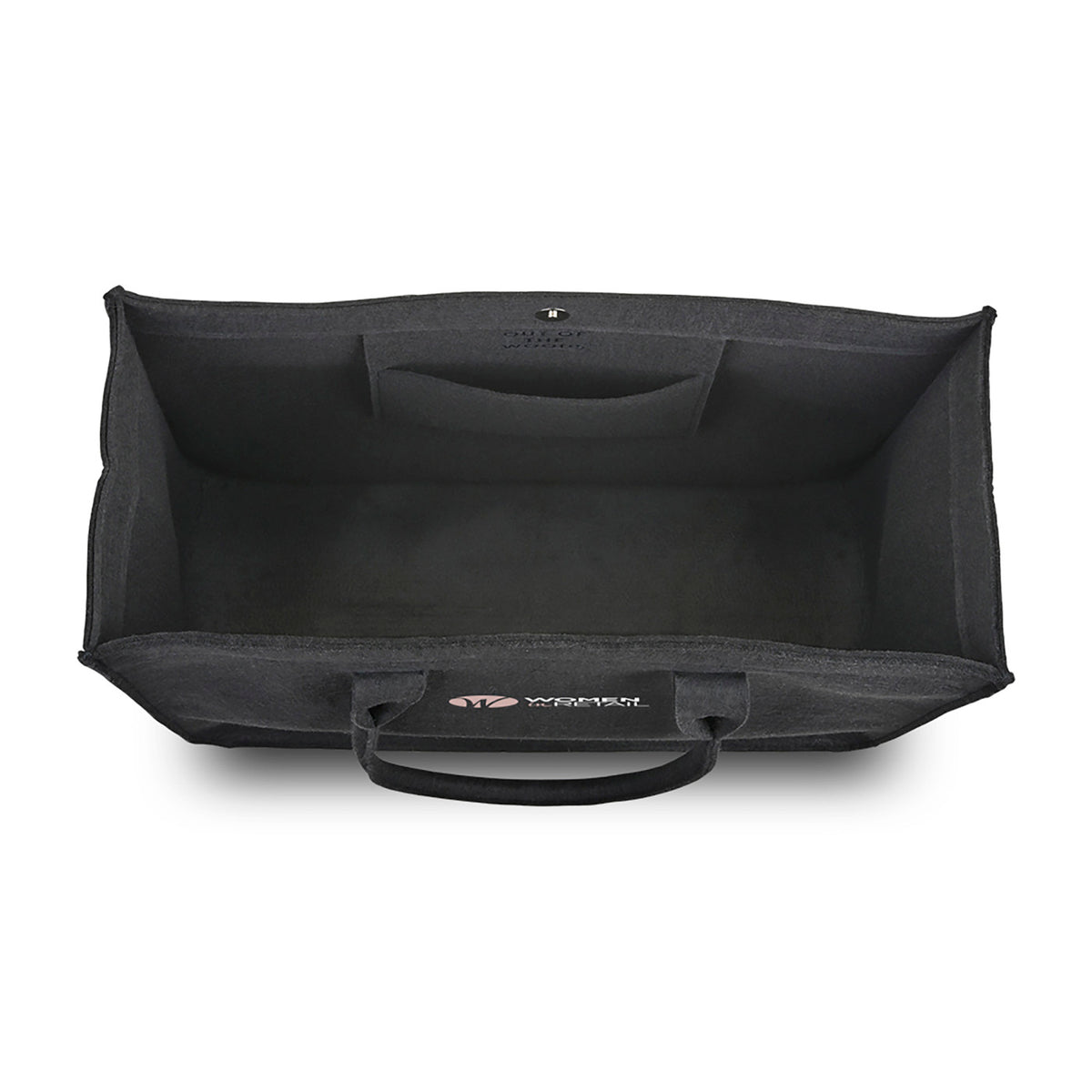 Out of the Woods Recycled Felt Shopper Tote Embroidery - Black - View 3