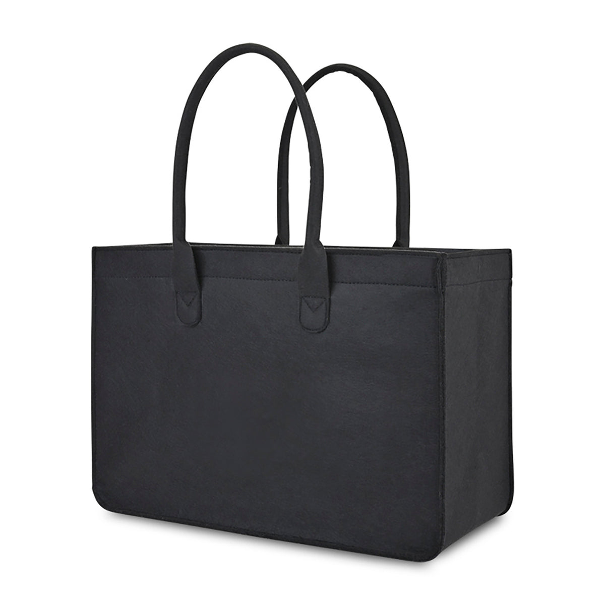 Out of the Woods Recycled Felt Shopper Tote Embroidery - Black - View 4
