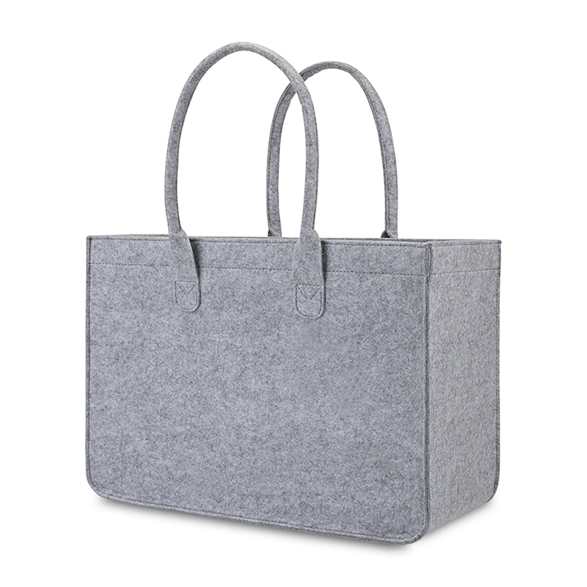 Out of the Woods Recycled Felt Shopper Tote Embroidery - Light Grey - View 4