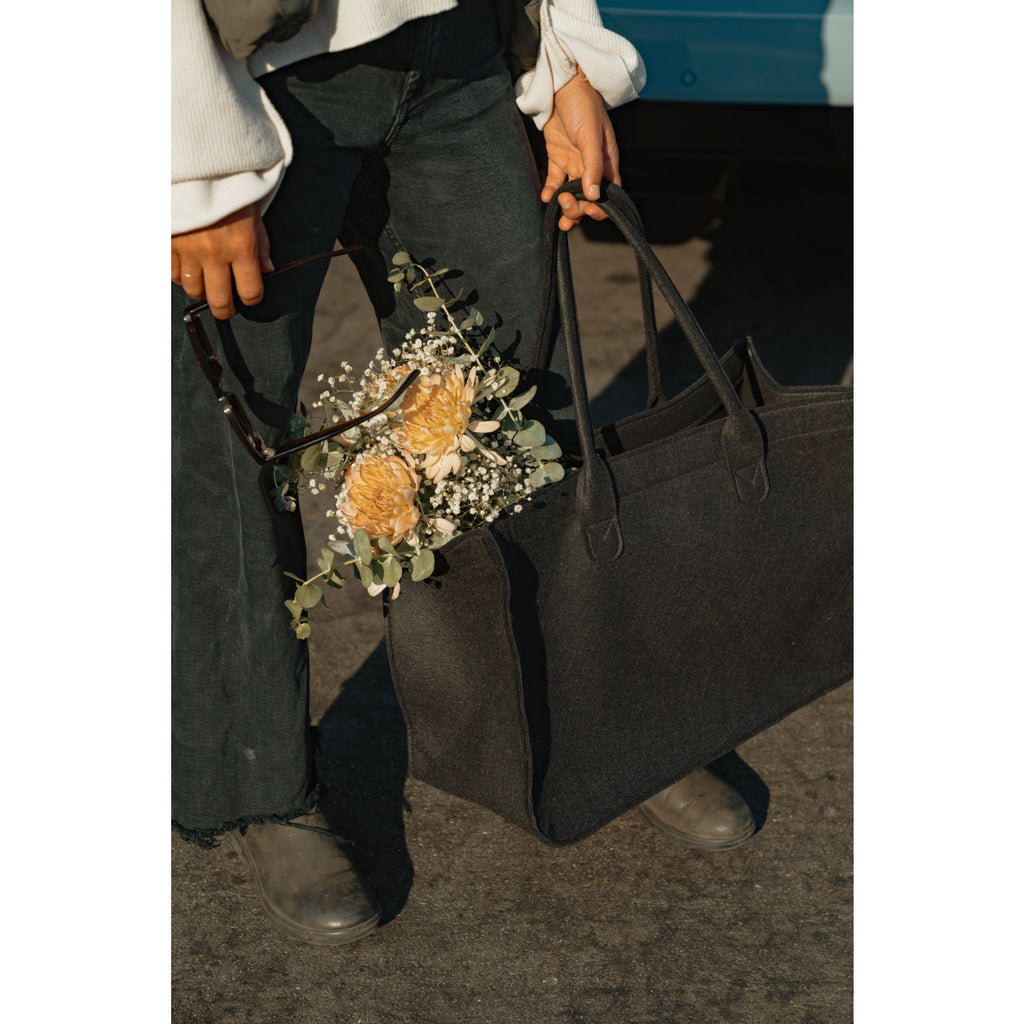 Out of the Woods Recycled Felt Shopper Tote Transfer - Black - View 5