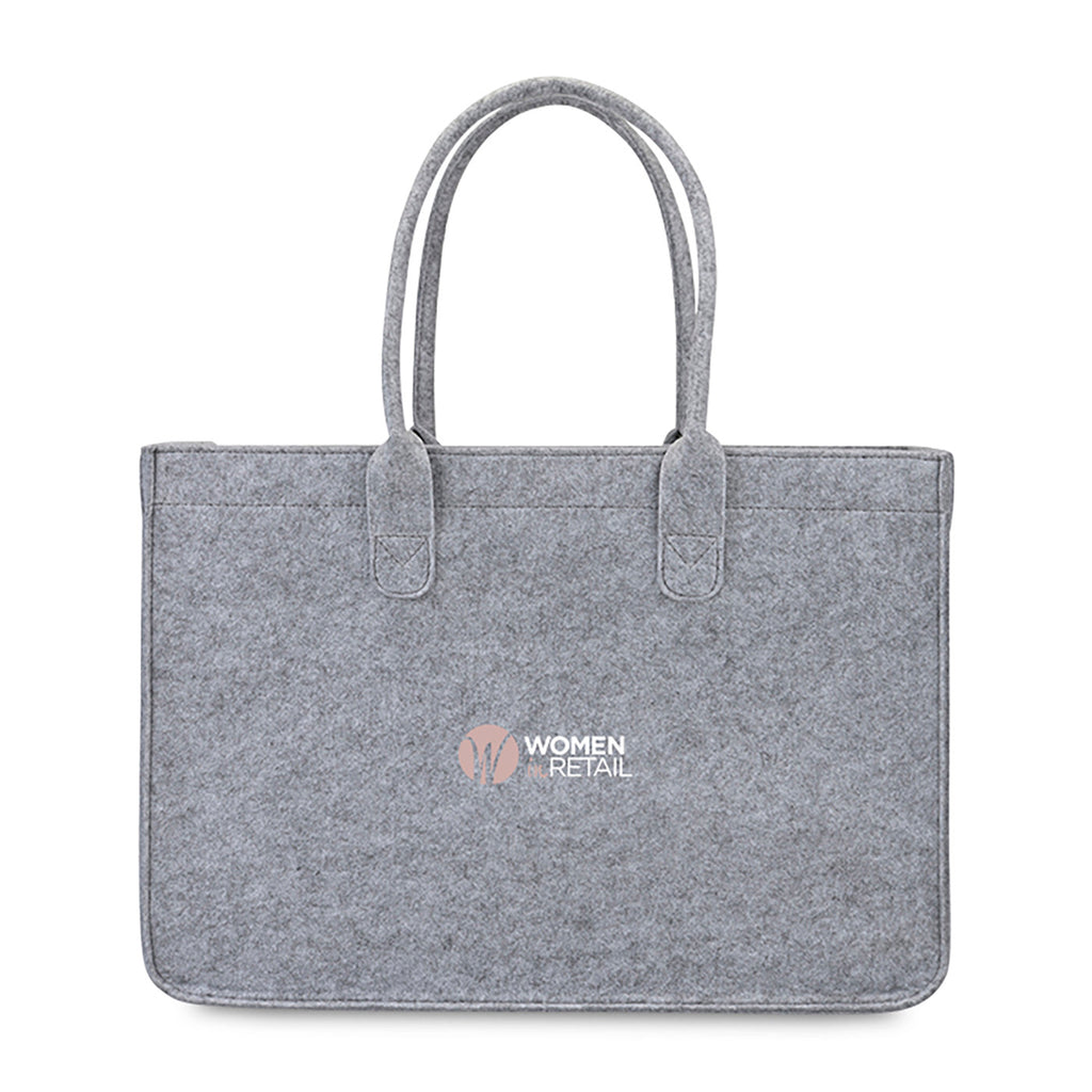 Out of the Woods Recycled Felt Shopper Tote Transfer - Light Grey - View 1