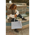 Out of the Woods Recycled Felt Shopper Tote Transfer - Light Grey - View 7