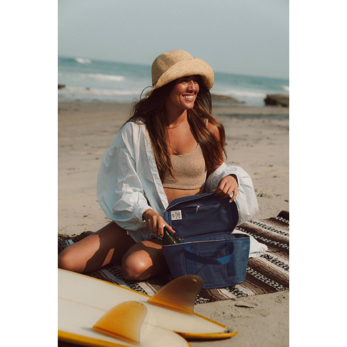Out of the Woods Walrus Mini Washable Paper Lunch Cooler Transfer - Navy - View 5