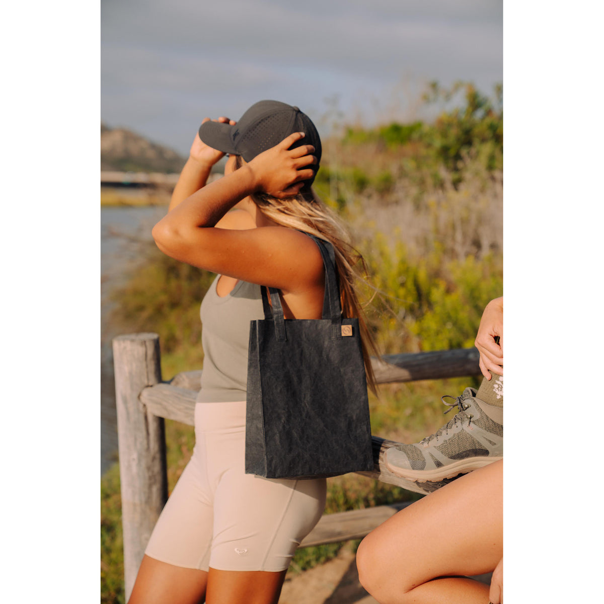 Out of the Woods Washable Paper Market Tote, Mini Transfer - Ebony - View 5
