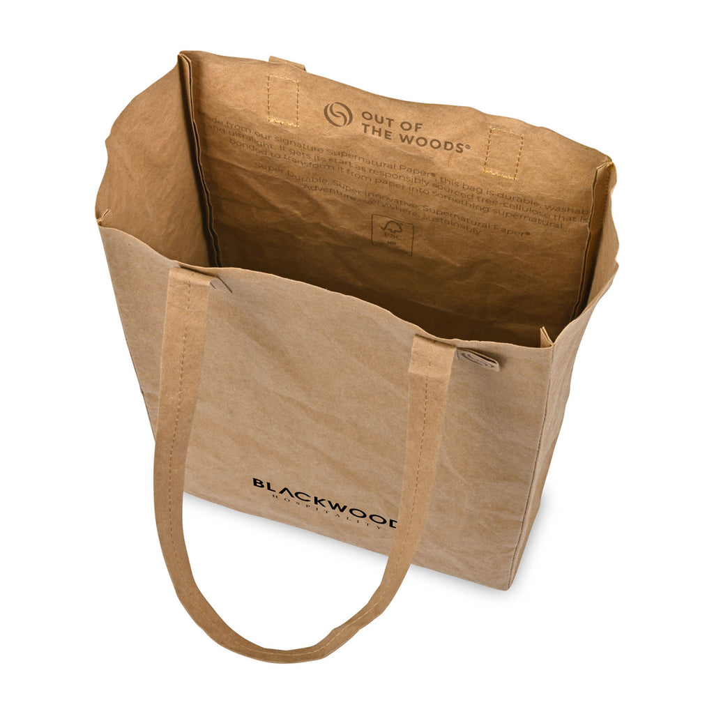 Out of the Woods Washable Paper Market Tote, Mini Transfer - Sahara - View 3