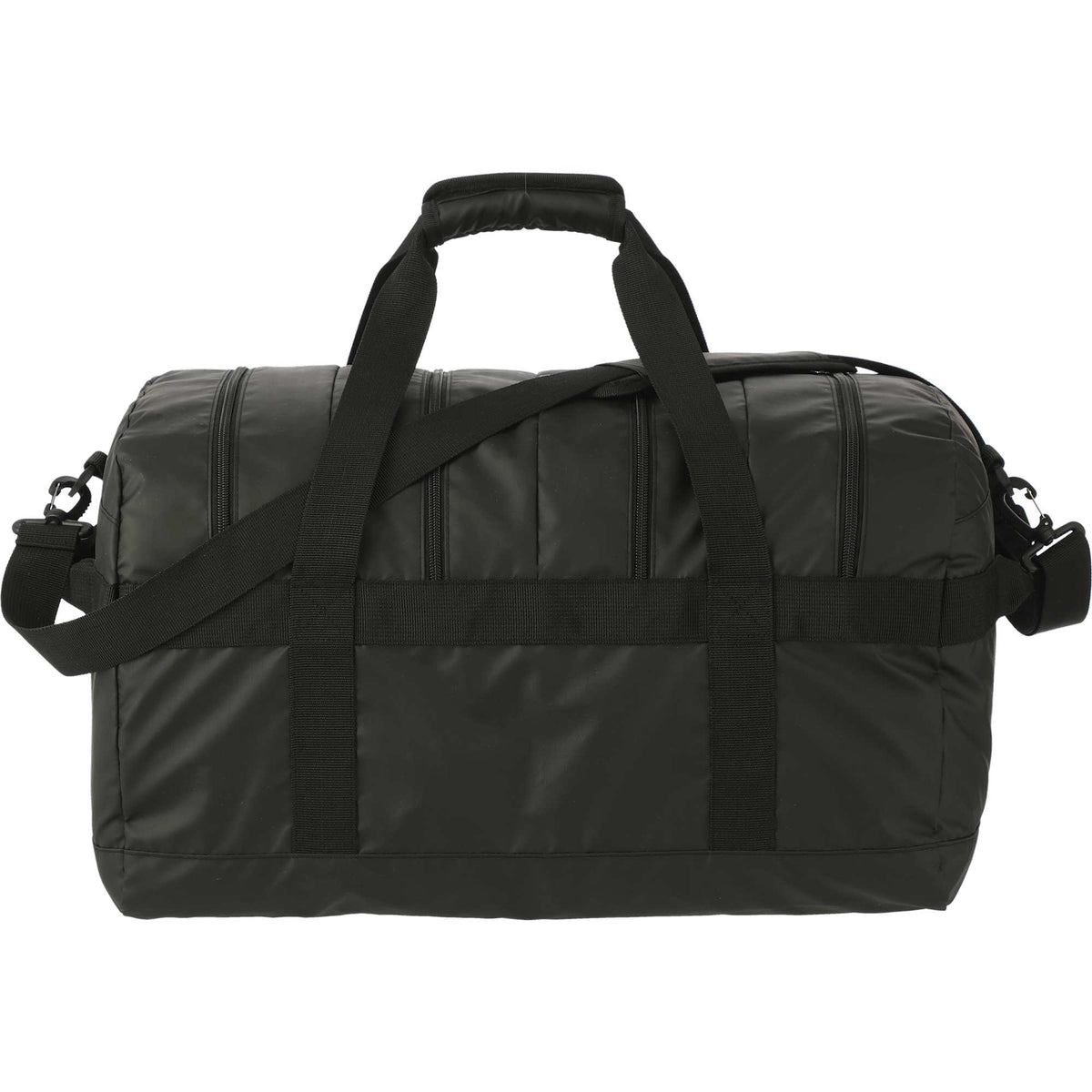 Outdoor Duffel Bag with Four Compartments, 60L Embroidery - Black - Back