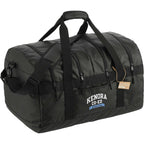 Outdoor Duffel Bag with Four Compartments, 60L Embroidery - Black - Right Angle