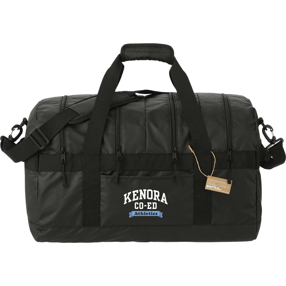 Outdoor Duffel Bag with Four Compartments, 60L Transfer - Black - Front