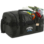 Outdoor Duffel Bag with Four Compartments, 60L Transfer - Black - Right Angle 2