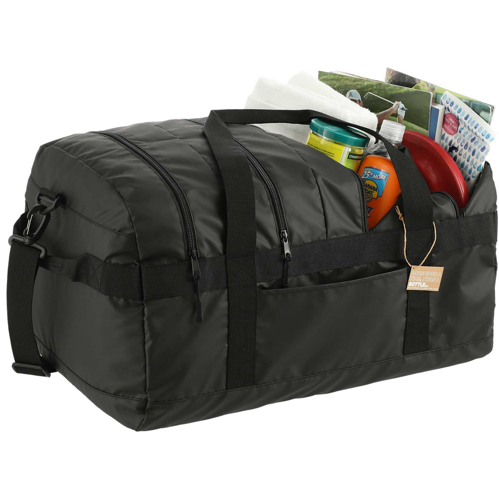 Outdoor Duffel Bag with Four Compartments, 60L Transfer - Black - Right Angle 4