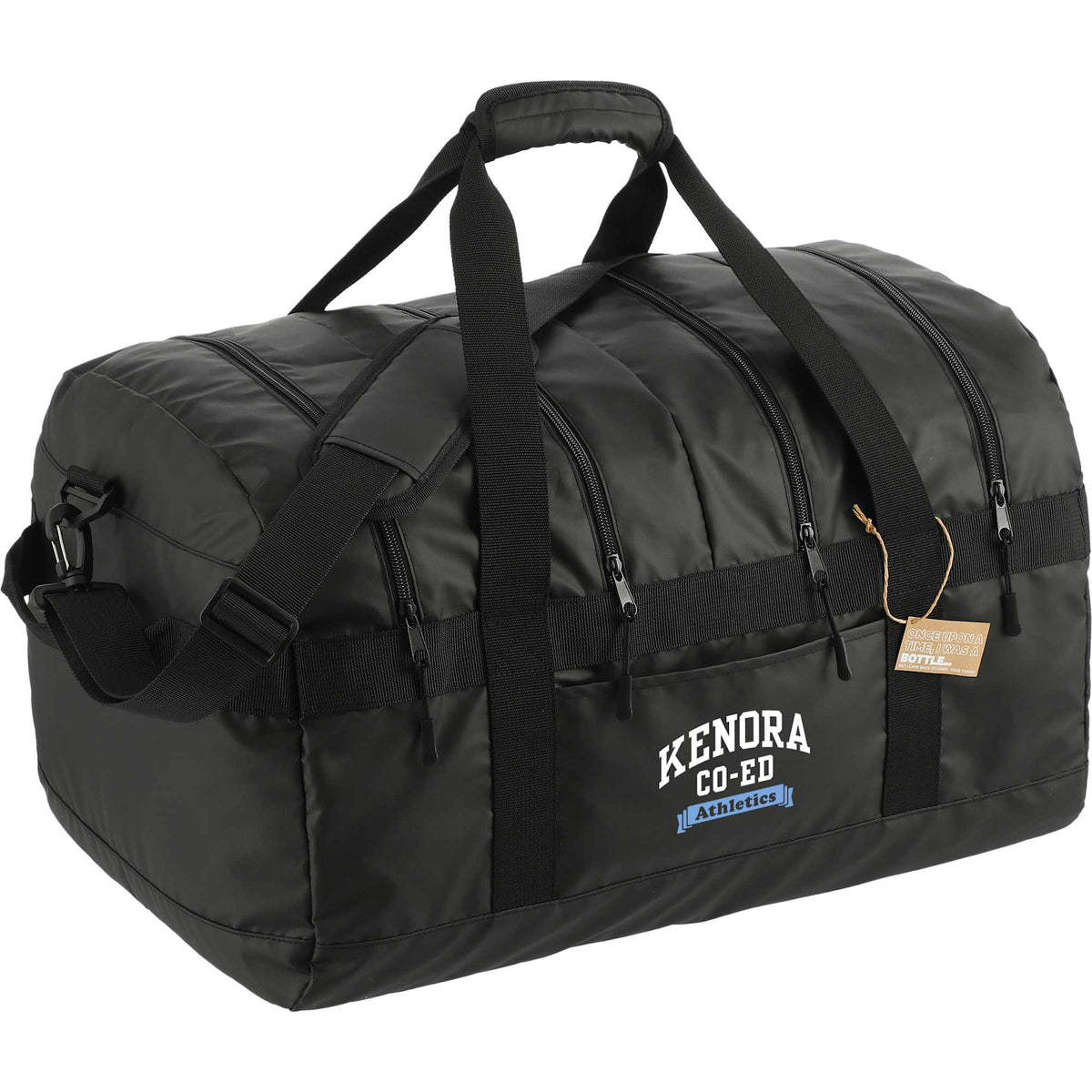 Outdoor Duffel Bag with Four Compartments, 60L Transfer - Black - Right Angle