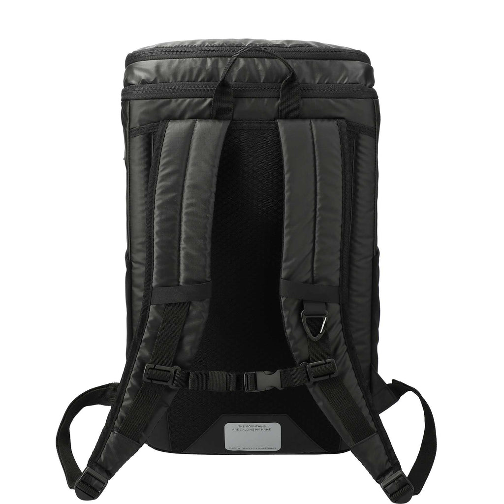Outdoor Recycled Laptop Pack with Accessory Pouch, 15 Inch Embroidery - Black - Back
