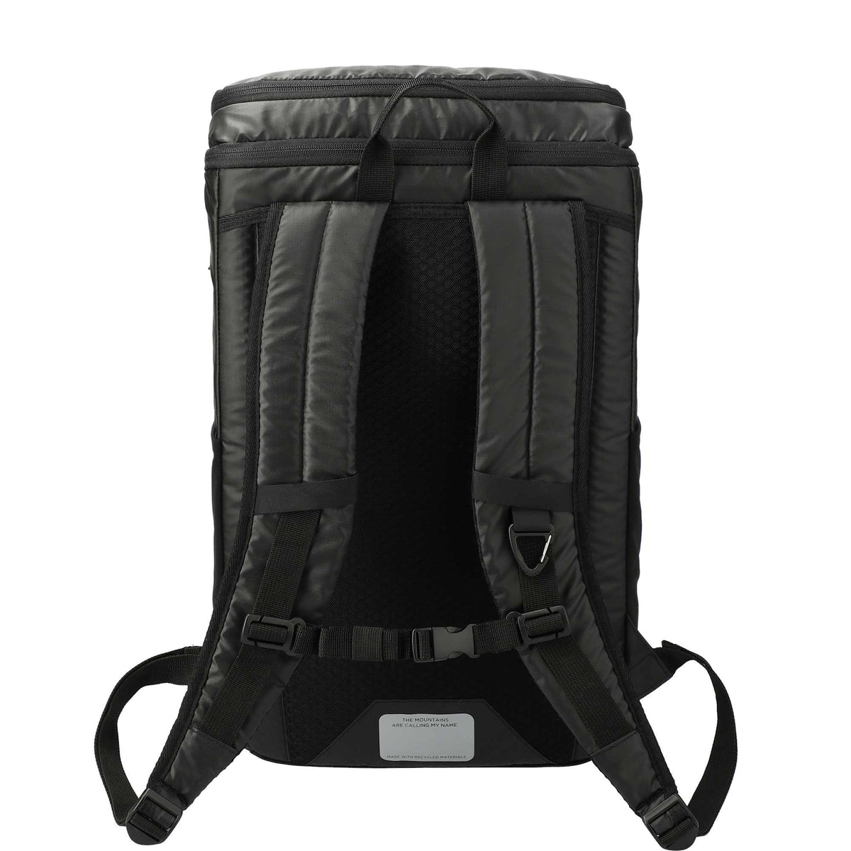 Outdoor Recycled Laptop Pack with Accessory Pouch, 15 Inch Embroidery - Black - Back