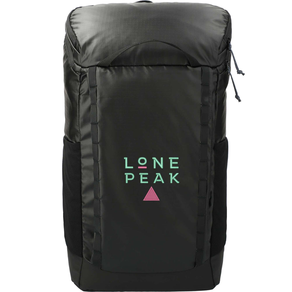 Outdoor Recycled Laptop Pack with Accessory Pouch, 15 Inch Embroidery - Black - Front 3