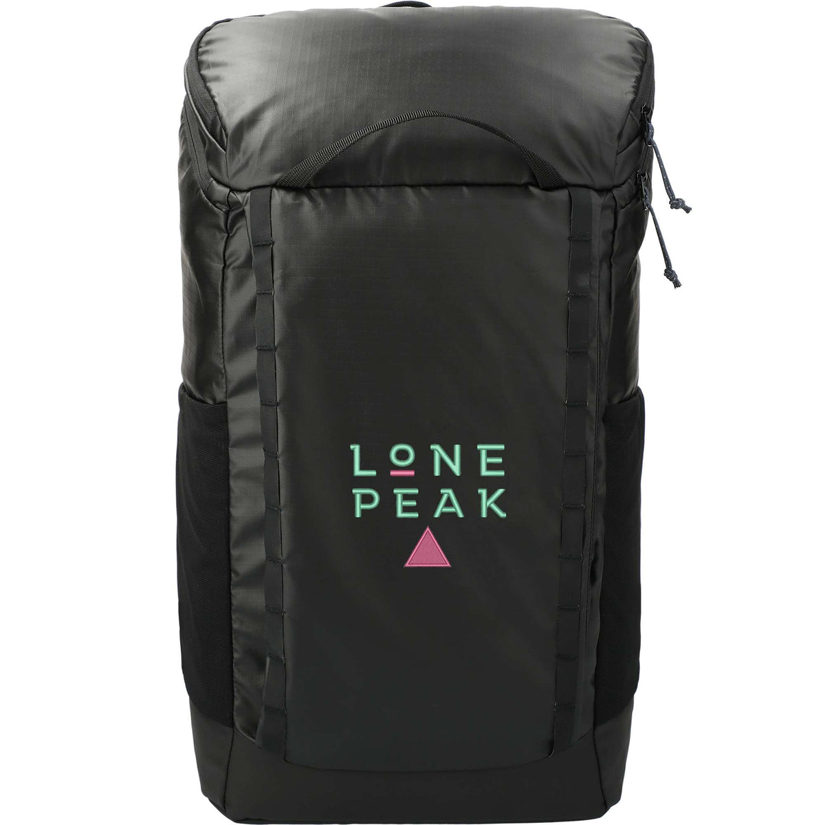 Outdoor Recycled Laptop Pack with Accessory Pouch, 15 Inch Embroidery - Black - Front 3
