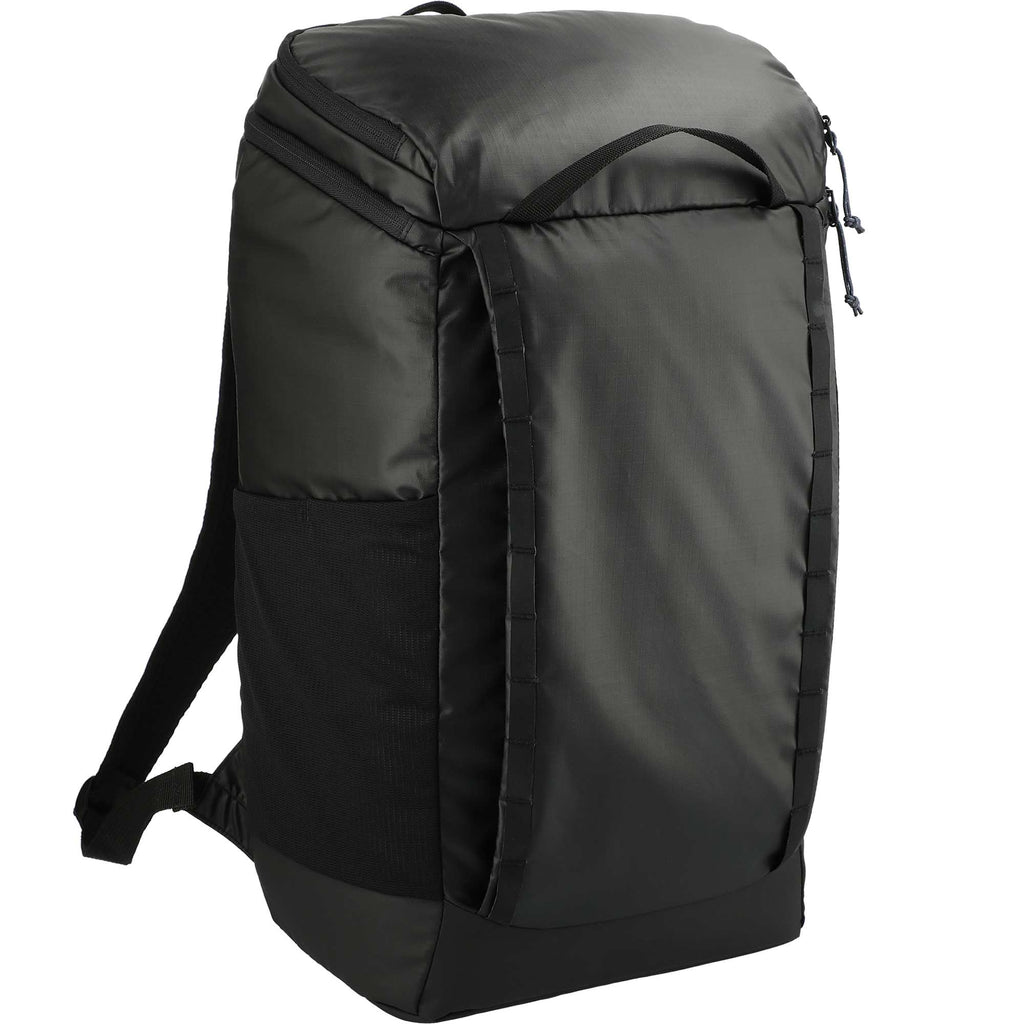 Outdoor Recycled Laptop Pack with Accessory Pouch, 15 Inch Embroidery - Black - Right Angle 4