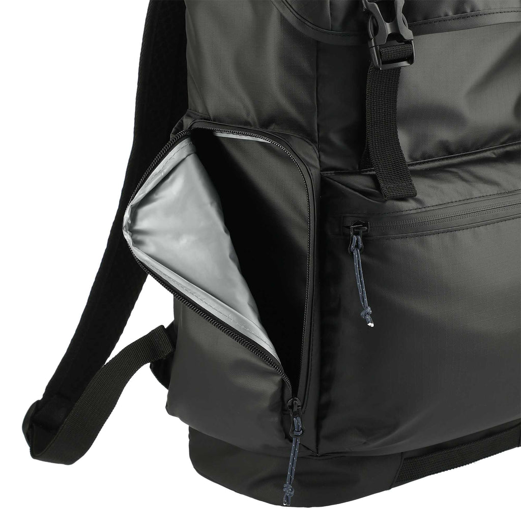 Outdoor Recycled Rucksack with Cinch Top - Black - Right Angle 2