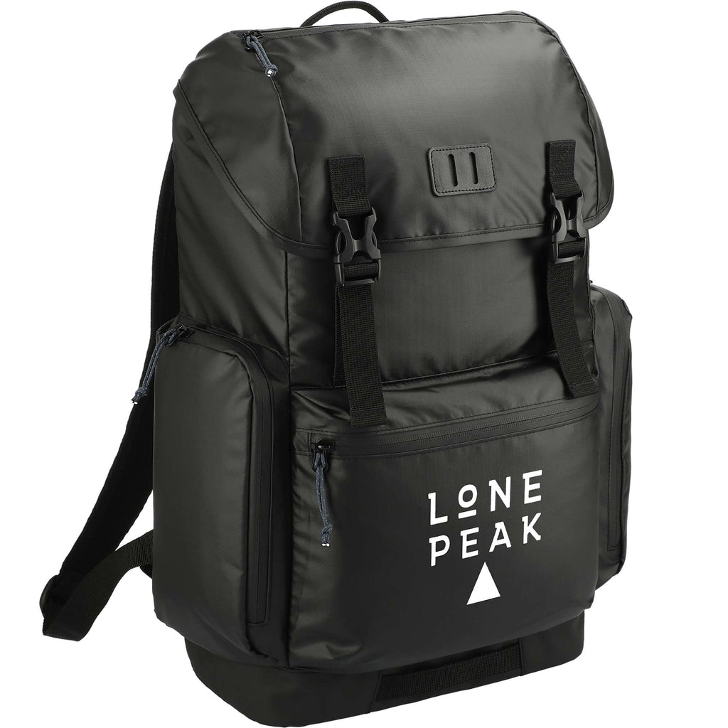 Outdoor Recycled Rucksack with Cinch Top - Black - Right Angle