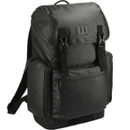 Outdoor Recycled Rucksack with Cinch Top Embroidery - Black - Right Angle 3