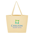 Outing Cotton Twill Tote Bag, 10 oz Embroidery - Natural - Colorbrite