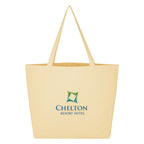 Outing Cotton Twill Tote Bag, 10 oz Embroidery - Natural - Embroidery