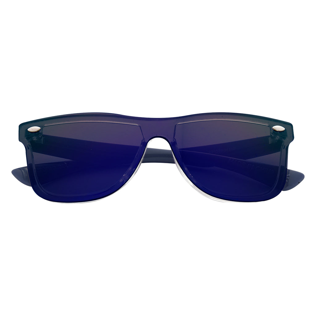 Outrider Malibu Sunglasses, Mirrored - Blue - Front