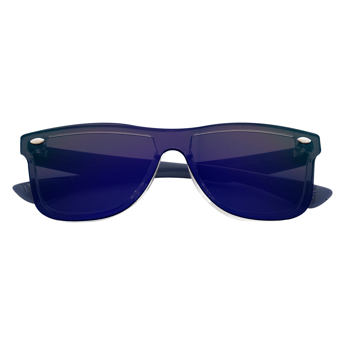 Outrider Malibu Sunglasses, Mirrored - Blue - Front