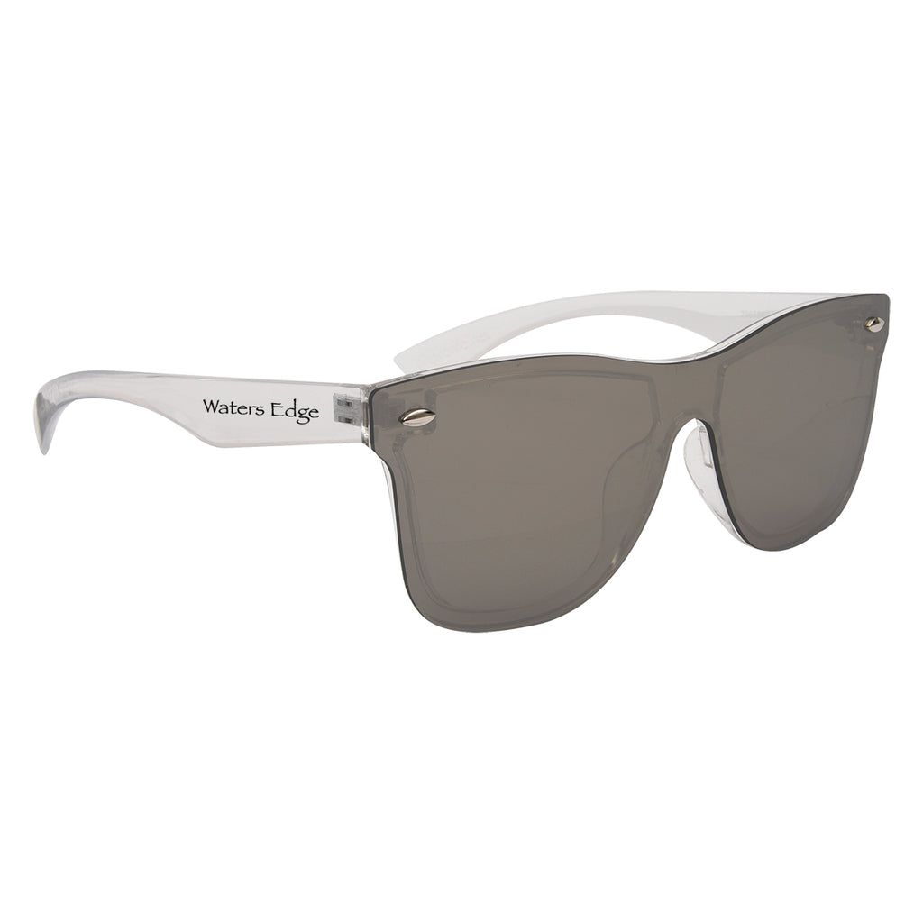 Outrider Malibu Sunglasses, Mirrored - Clear - Silk Screen