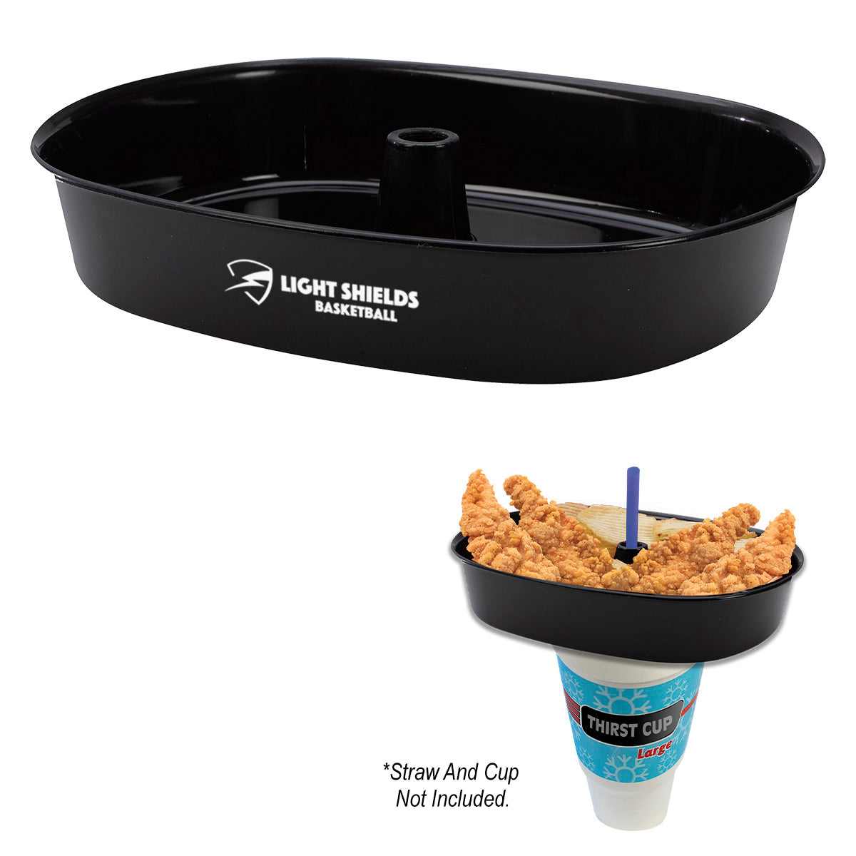 Oval Grub Tub, 30 oz - Black - Silk Screen