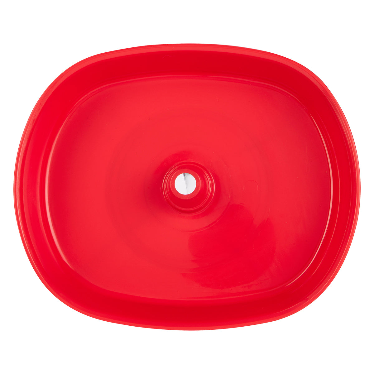 Oval Grub Tub, 30 oz - Red - Straight_Blank