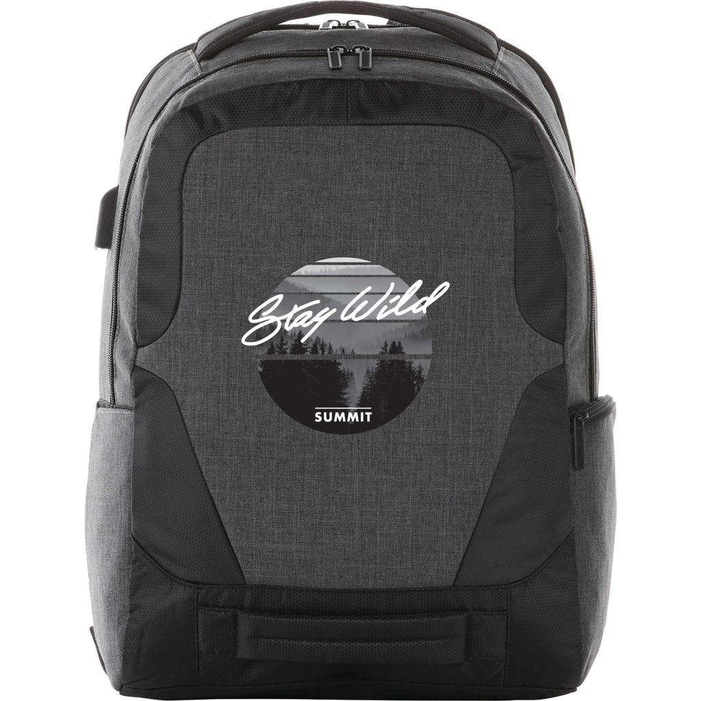 Overland TSA Laptop Backpack with USB-C Port, 17 Inch - Charcoal - Front