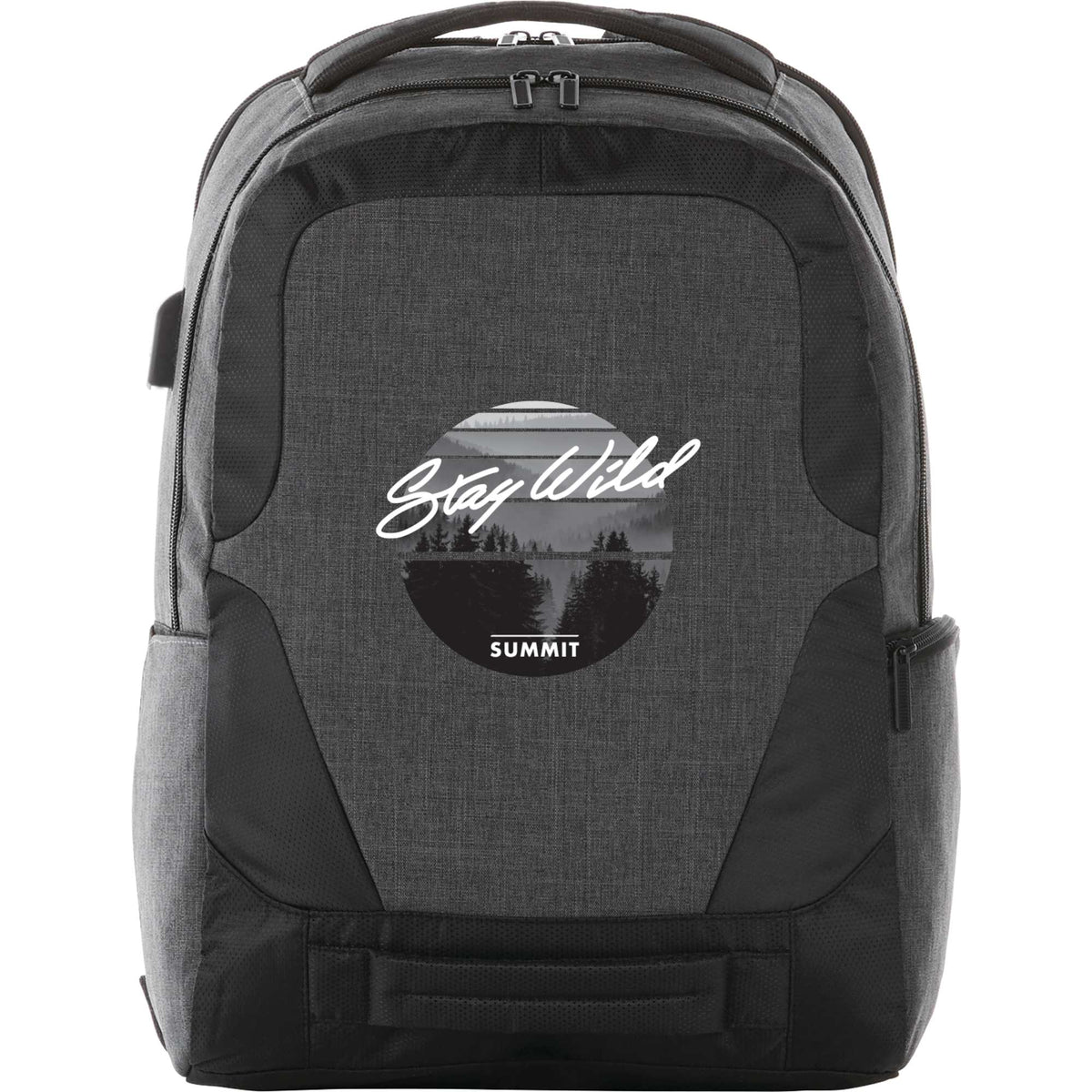 Overland TSA Laptop Backpack with USB-C Port, 17 Inch - Charcoal - Front