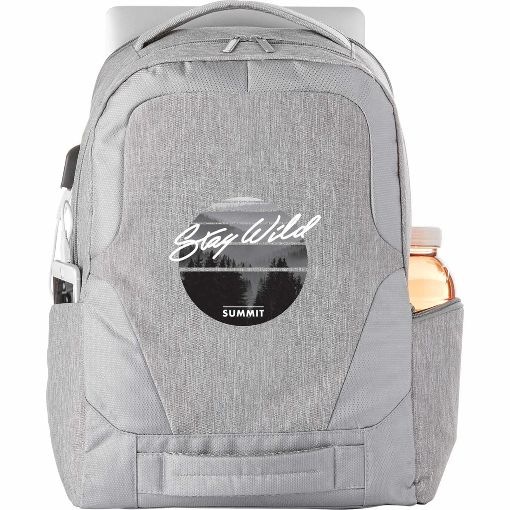 Overland TSA Laptop Backpack with USB-C Port, 17 Inch - Gray - Front 2