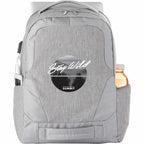 Overland TSA Laptop Backpack with USB-C Port, 17 Inch - Gray - Front 2