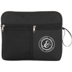 Overnight Toiletry Bag with Mesh Front Pocket Full Color - Black - Front
