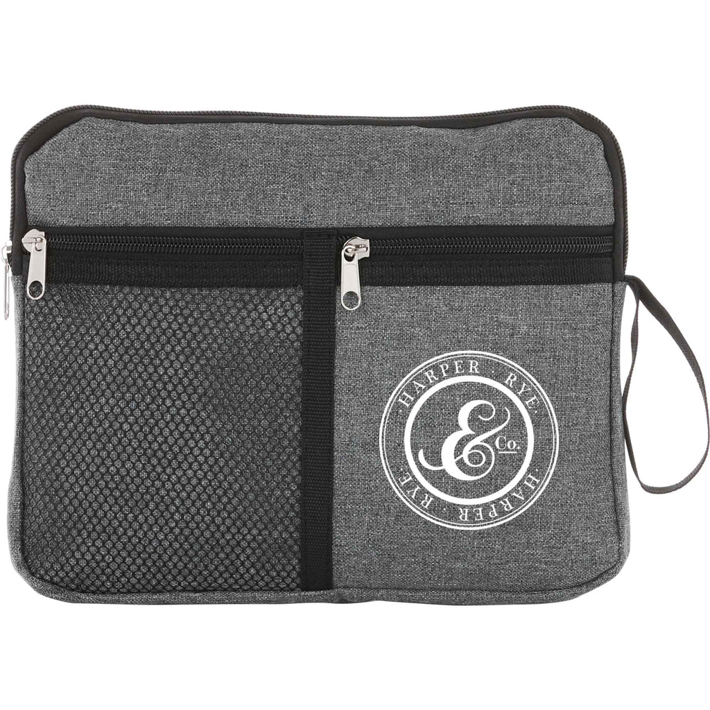 Overnight Toiletry Bag with Mesh Front Pocket - Graphite - Front